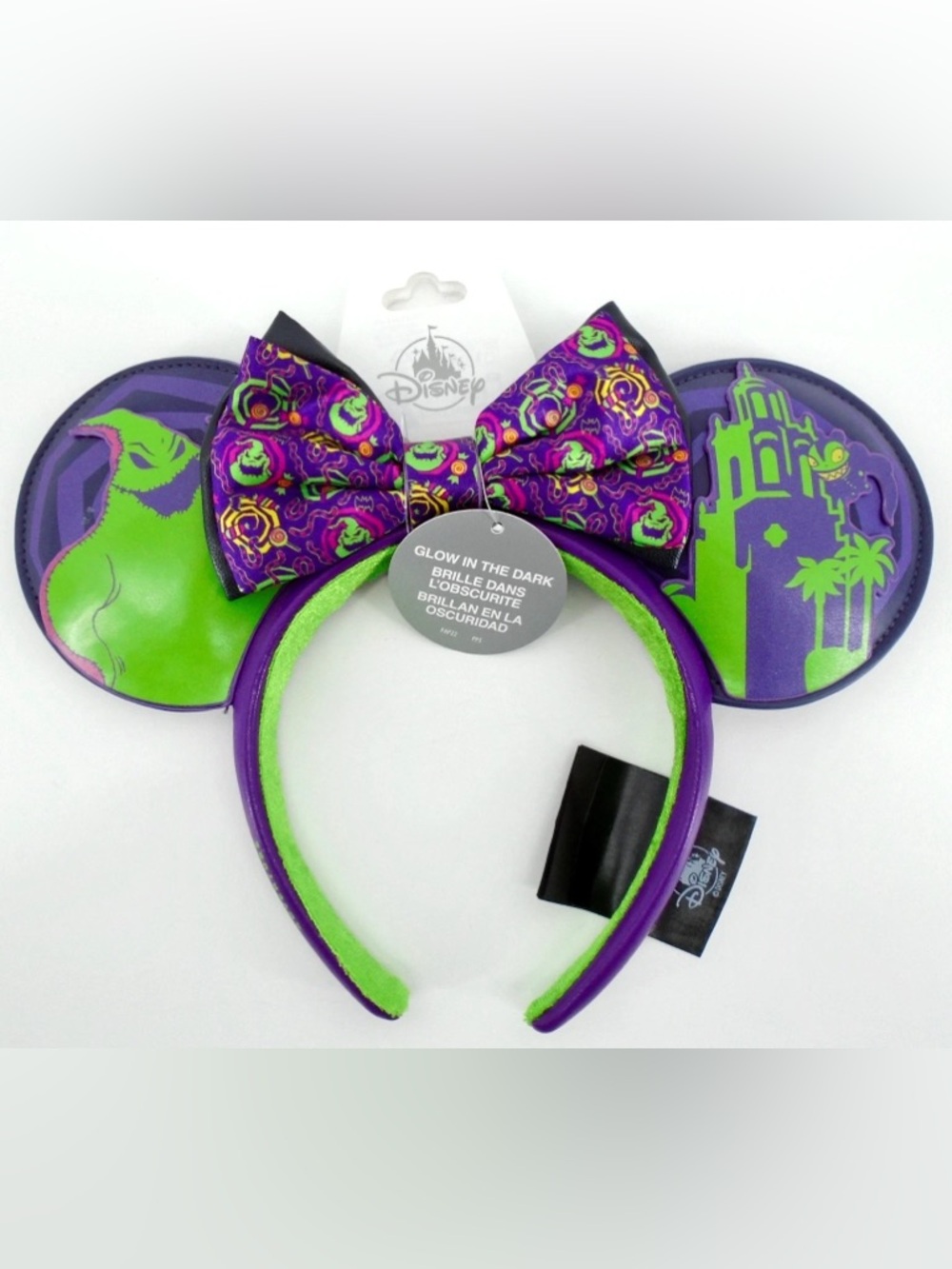 DCA Oogie Boogie Bash 2025 Minnie Ears Headband Glow In Dark